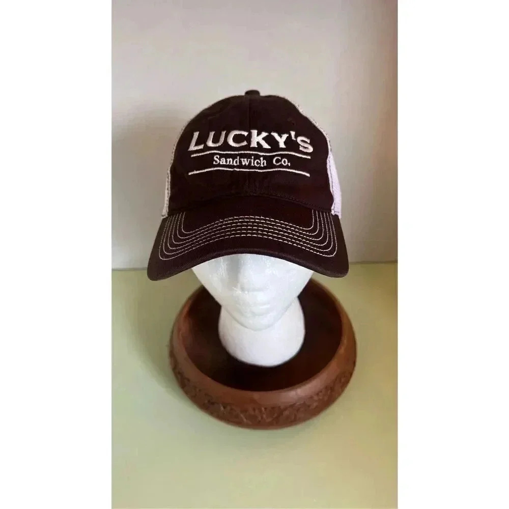 District Threads Lucky’s‎ Sandwich Company Men’s Adjustable Baseball Cap Hat